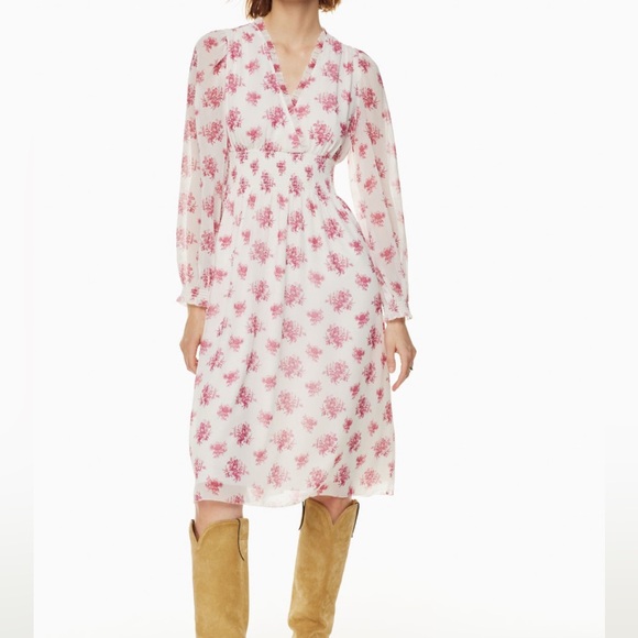 Wilfred Dresses & Skirts - Wilfred Faraway Pink Floral Long Sleeve Dress
